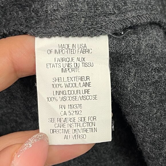 Helmut Lang Women's Black 100% Wool Wrap Long Sleeve Blouse Size Medium - Picture 6 of 10